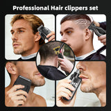 Cortadora de pelo inalámbrica para hombres, kit de corte de pelo y...