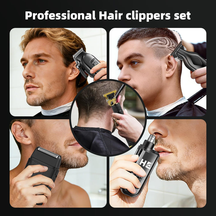 Cortadora de pelo inalámbrica para hombres, kit de corte de pelo y...