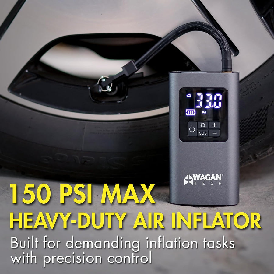Wagan EL7317 Inflador de neumáticos de aire inalámbrico, bomba de a...