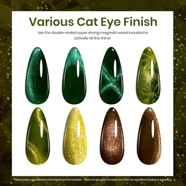 Beetles - Juego de esmaltes de uñas de gel de ojo de gato, 20 color...