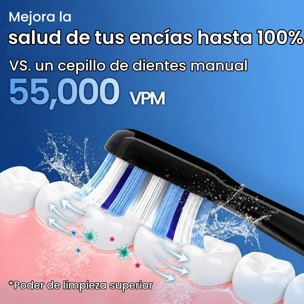 Cepillo de dientes eléctrico para adultos, batería de 180 días