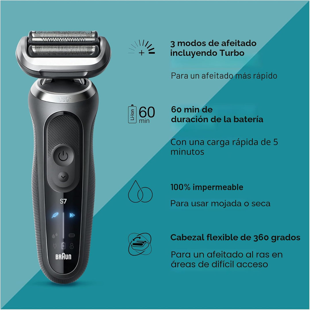 Braun Series 7 - Afeitadora eléctrica para hombres, maquinilla de a...