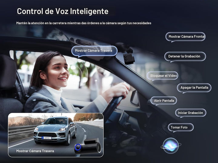 Pelsee Cámara de tablero P1 Pro 4K frontal y trasera