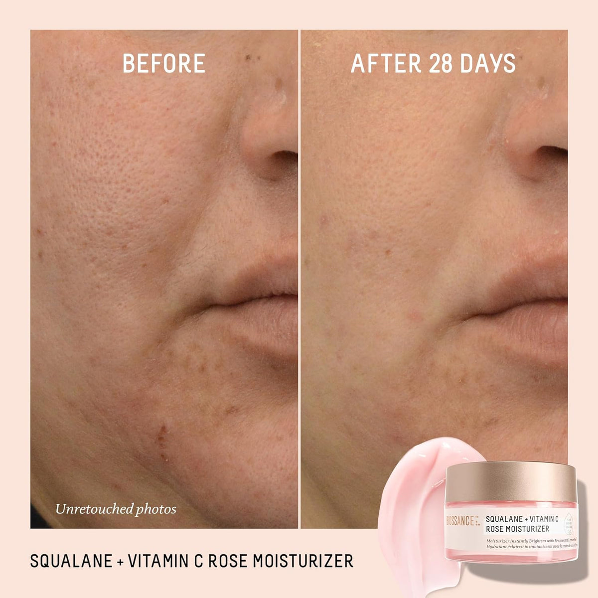 BIOSSANCE Squalane Vitamina C Rose Hidratante facial