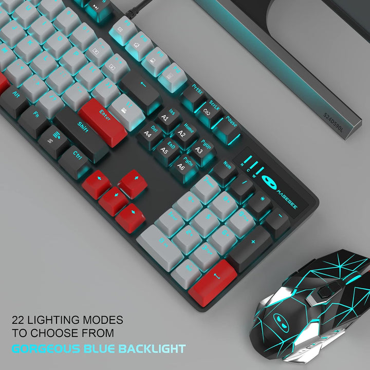 MageGee - Teclado mecánico para juegos, nuevo teclado retroiluminad...