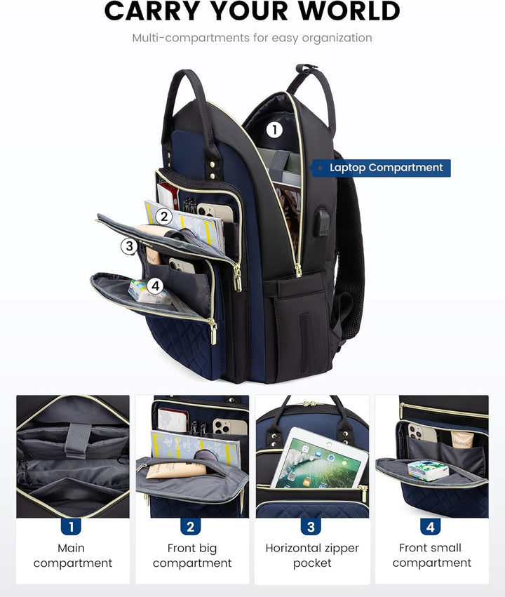 LOVEVOOK Mochila para computadora portátil para mujer, mochila para...