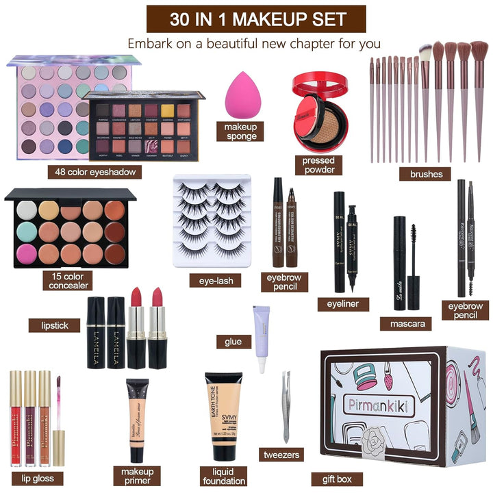 Kit completo de maquillaje todo en uno para mujeres, Set de maquill...