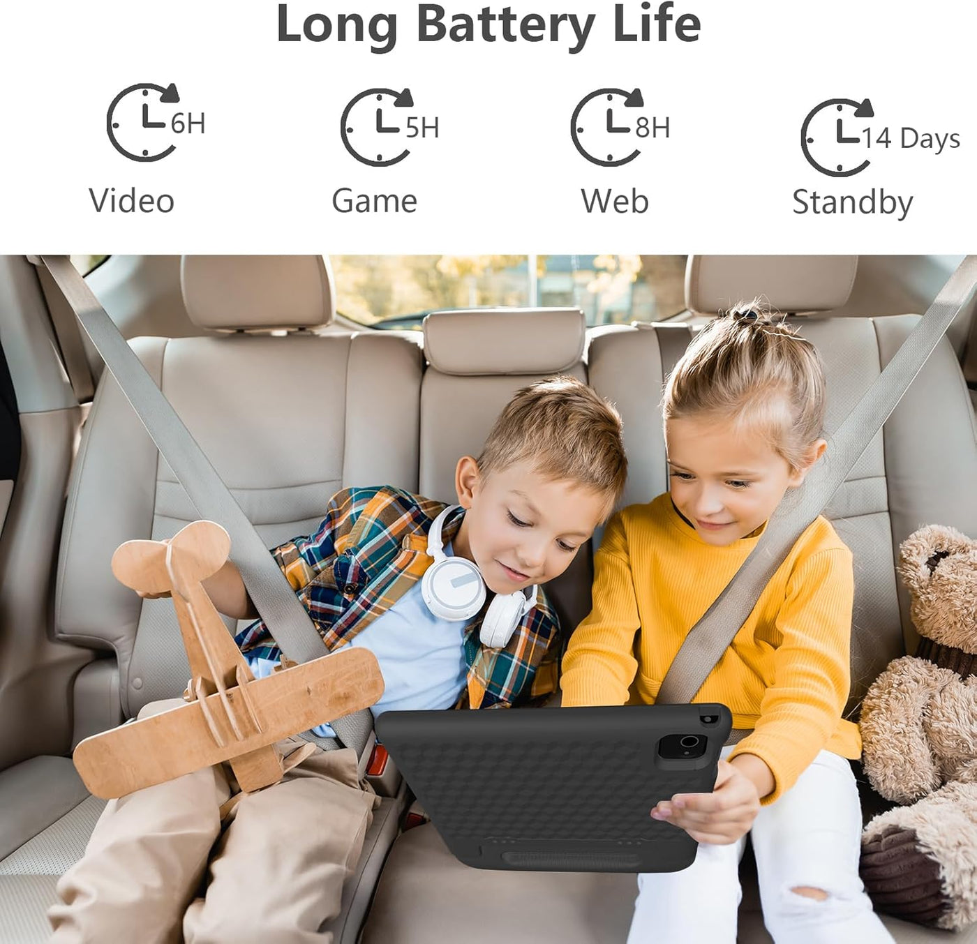 JREN Tablet para Niños｜10 Pulgadas 64GB Android 14｜Octa-core｜64GB｜W...