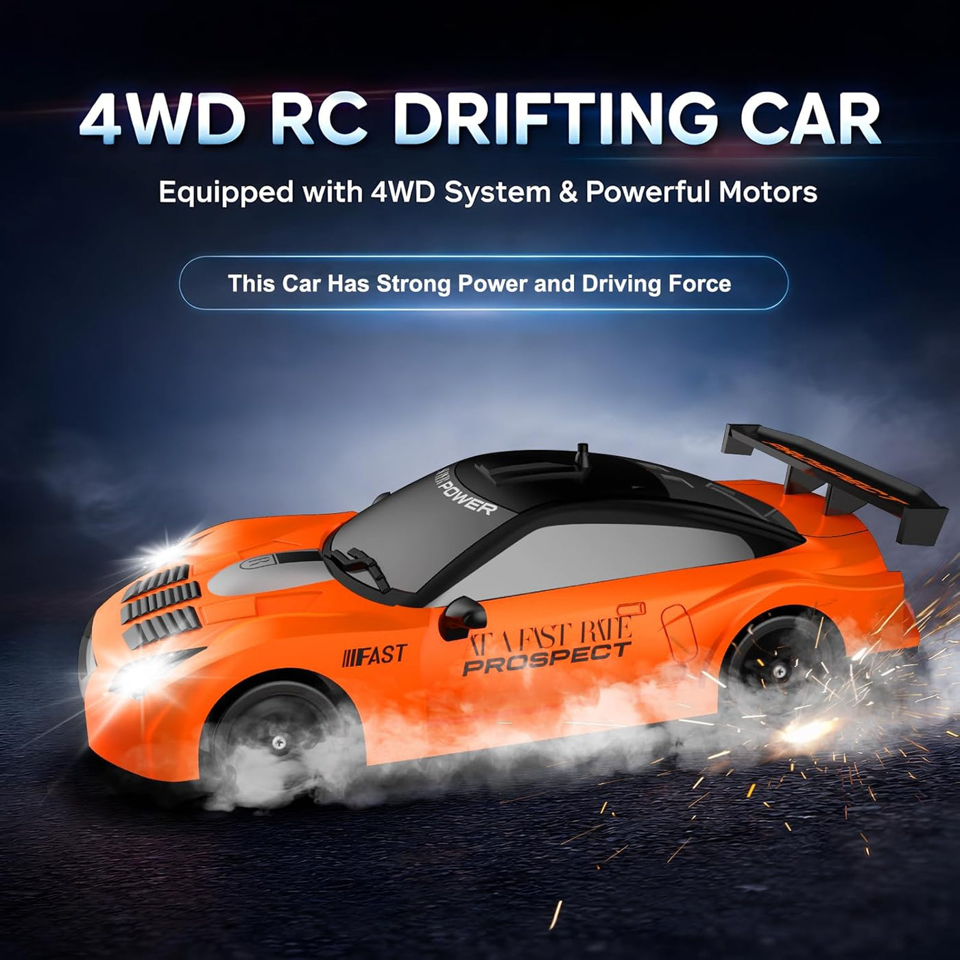 Auto de control remoto RC Drift Car 2.4GHz escala 1:24 4WD 15KM\/H...