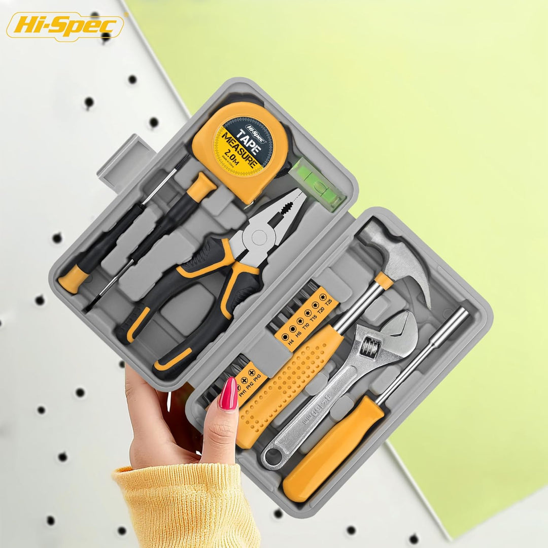 Hi-Spec Kit de herramientas amarillo 20pc. Kit de herramientas pequ...