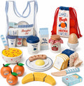 Lehoo Castle Juego de comida de madera para la cocina de los niños, juego