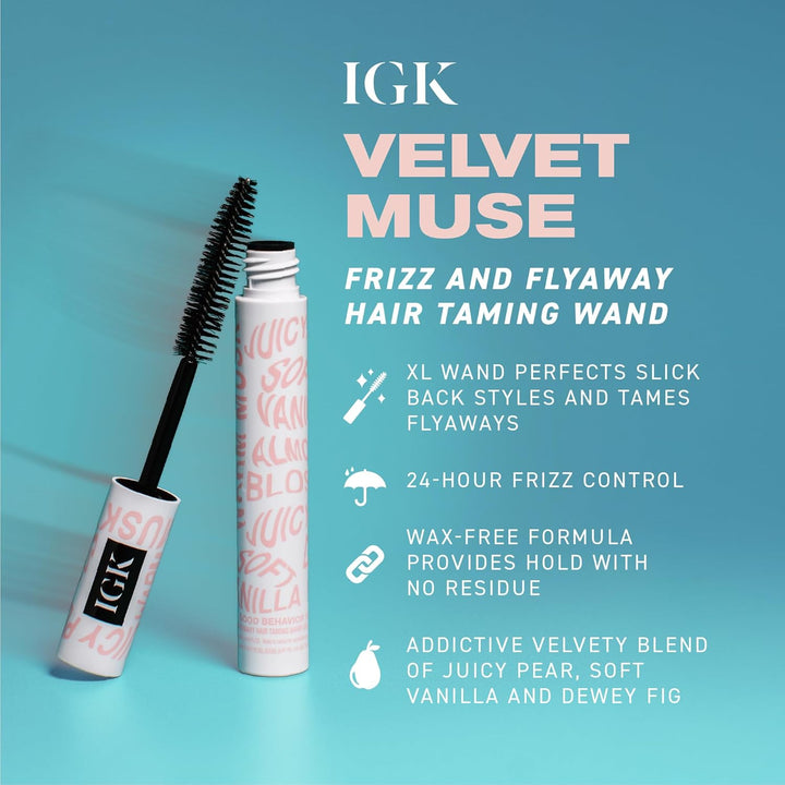 IGK Good Behavior Velvet Muse Frizz and Flyaway Hair Taming Wand -...