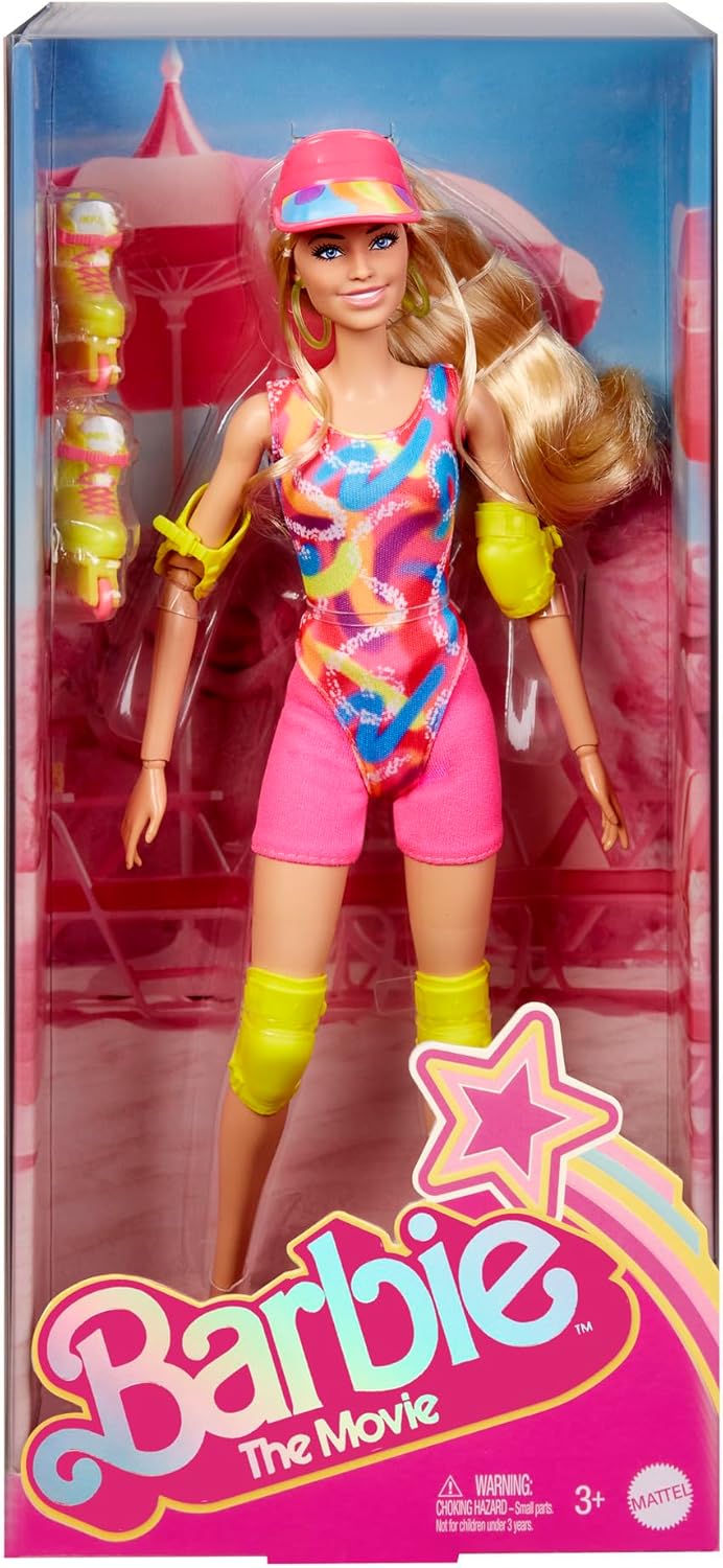Barbie The Movie Margot Robbie - Muñeca de patinaje con traje de ne...