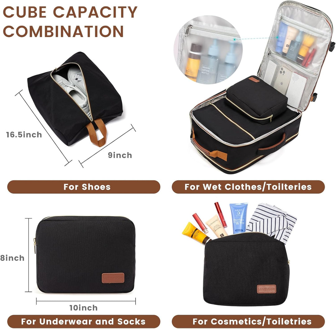 LOVEVOOK Mochila de viaje para llevar a bordo, Mochilas de viaje