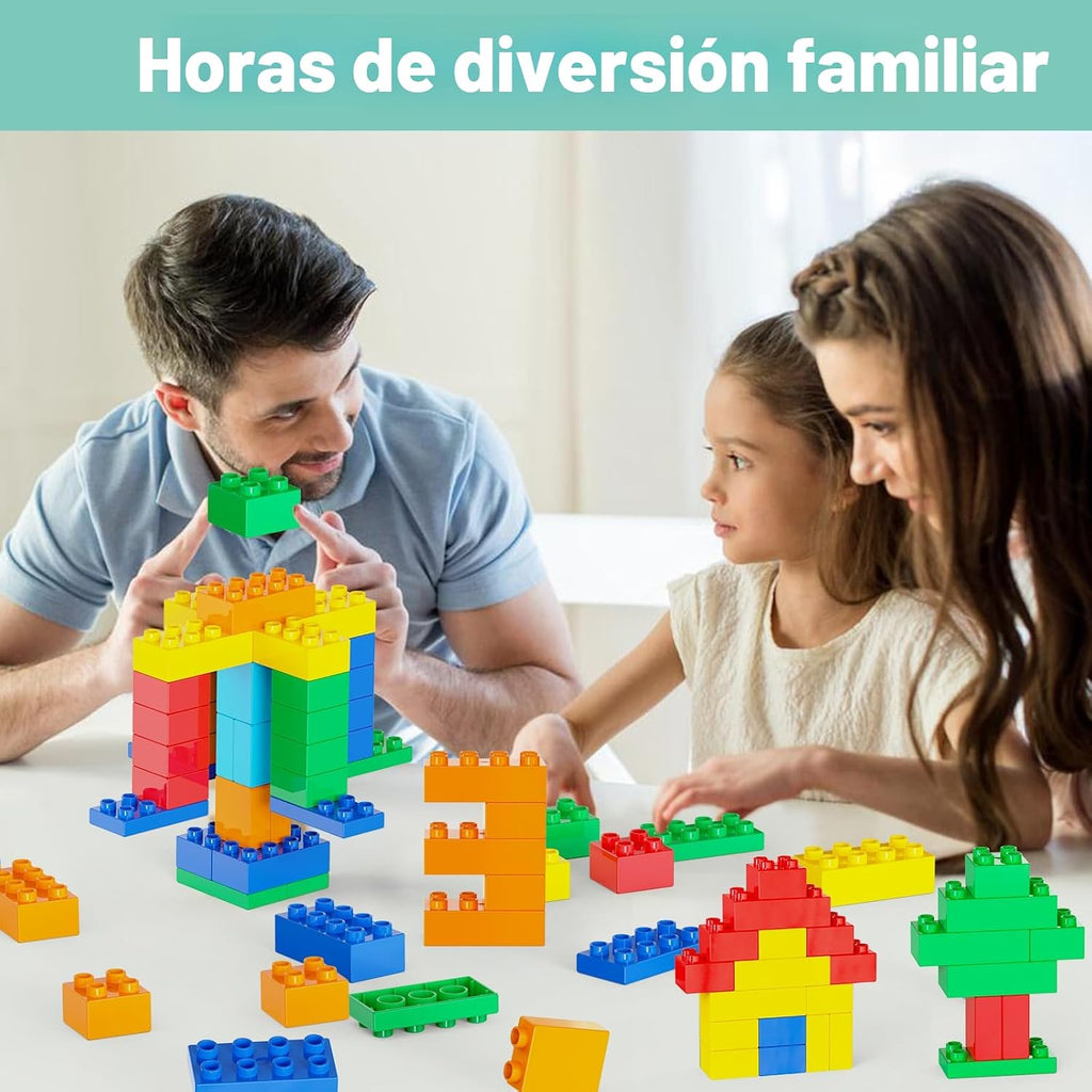 Bloques de construcción para niños pequeños de 3 a 5 años, incluyendo autos de dinosaurios, juego de ladrillos de construcción clásicos grandes de 116 piezas, juguetes educativos para niños y niñas de todas las edades, compatible con todas las principales