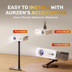 Aurzen EAZZE - Proyector inteligente D1 con WiFi y Bluetooth, licen...