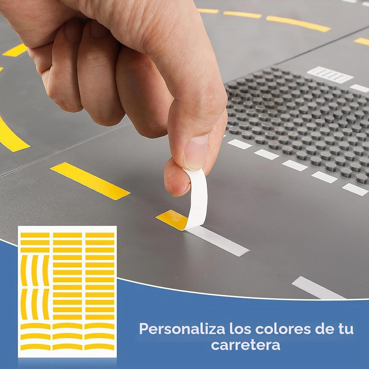 Paquete de 9 bases de carretera para construcción, compatibles con ladrillos Lego Classic, placas base de 10 x 10 pulgadas para caminos Lego, placas base de carretera para juegos de ciudad
