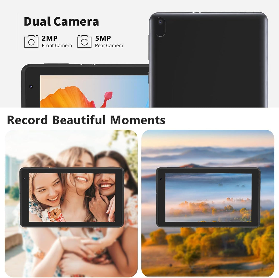 Tablet Android 15 Tablets con funda 7 pulgadas, 8GB RAM, 32GB ROM s...