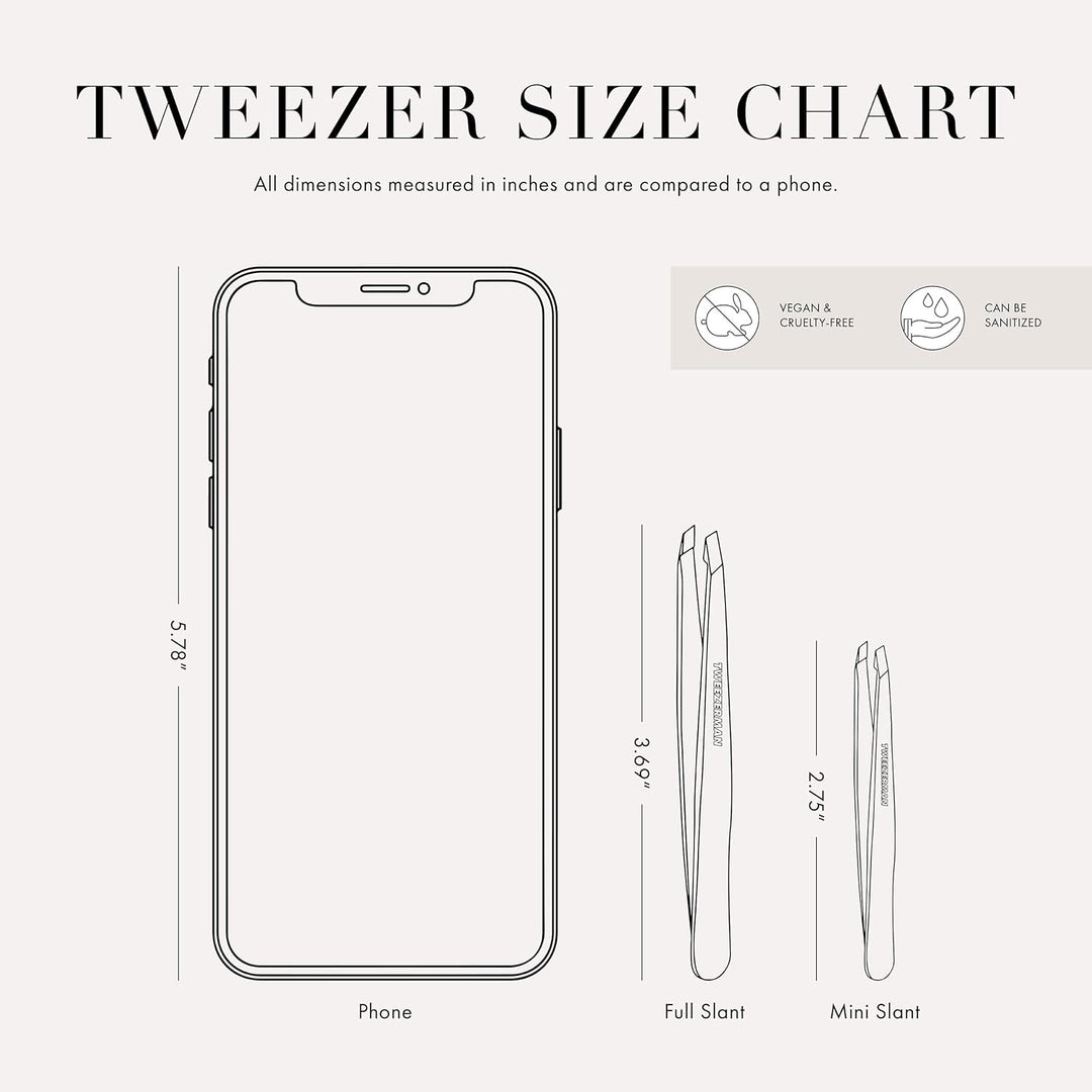 Tweezerman - Juego de pinzas de punta inclinada y puntiaguda, para...