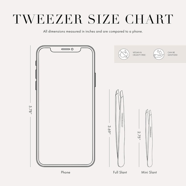 Tweezerman - Juego de pinzas de punta inclinada y puntiaguda, para...