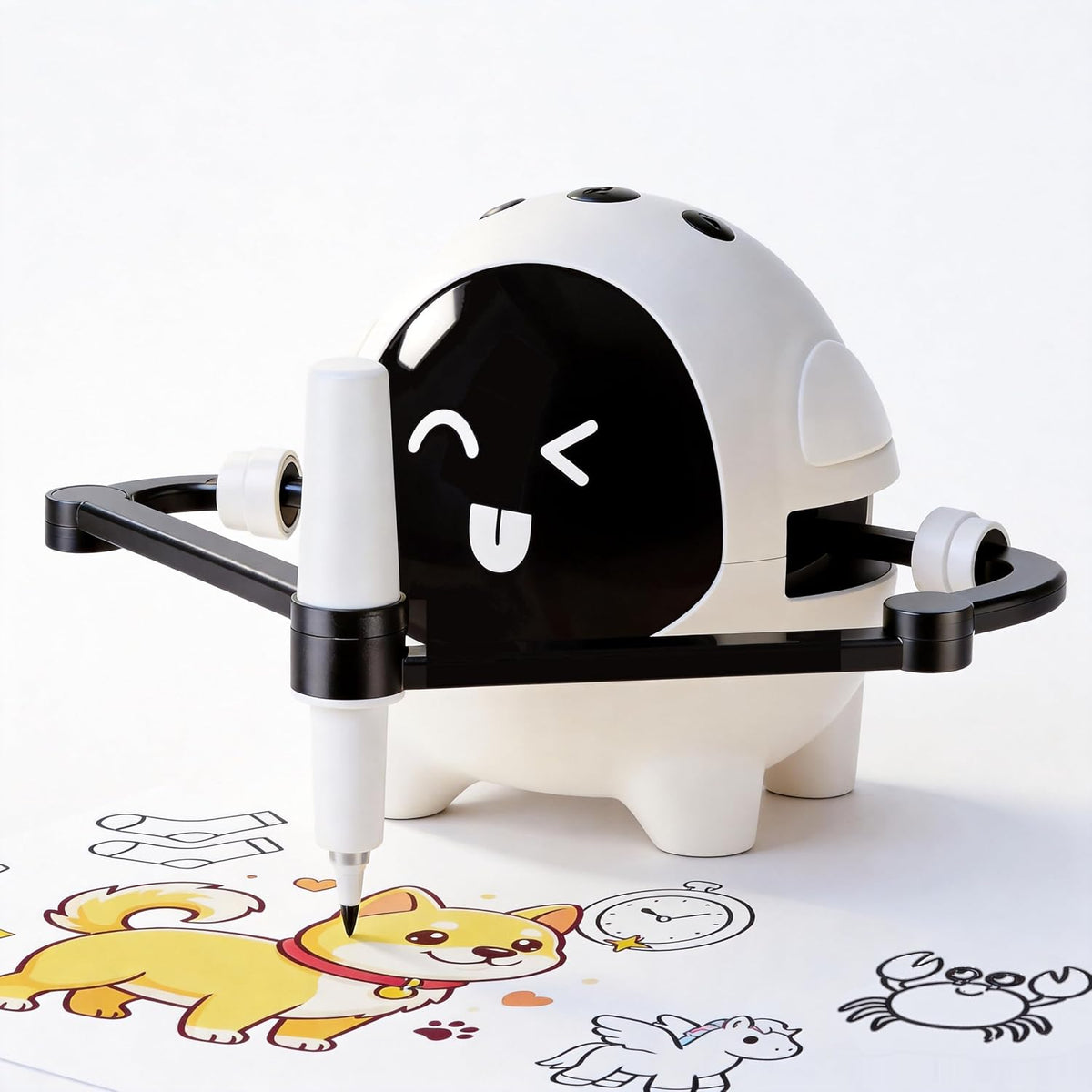 Robot de dibujo para niños con 200 tarjetas, juguete de aprendizaje para