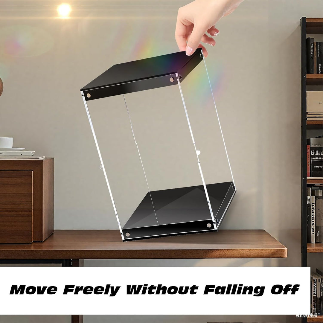 Vitrina de acrílico transparente con luz LED para coleccionables de...