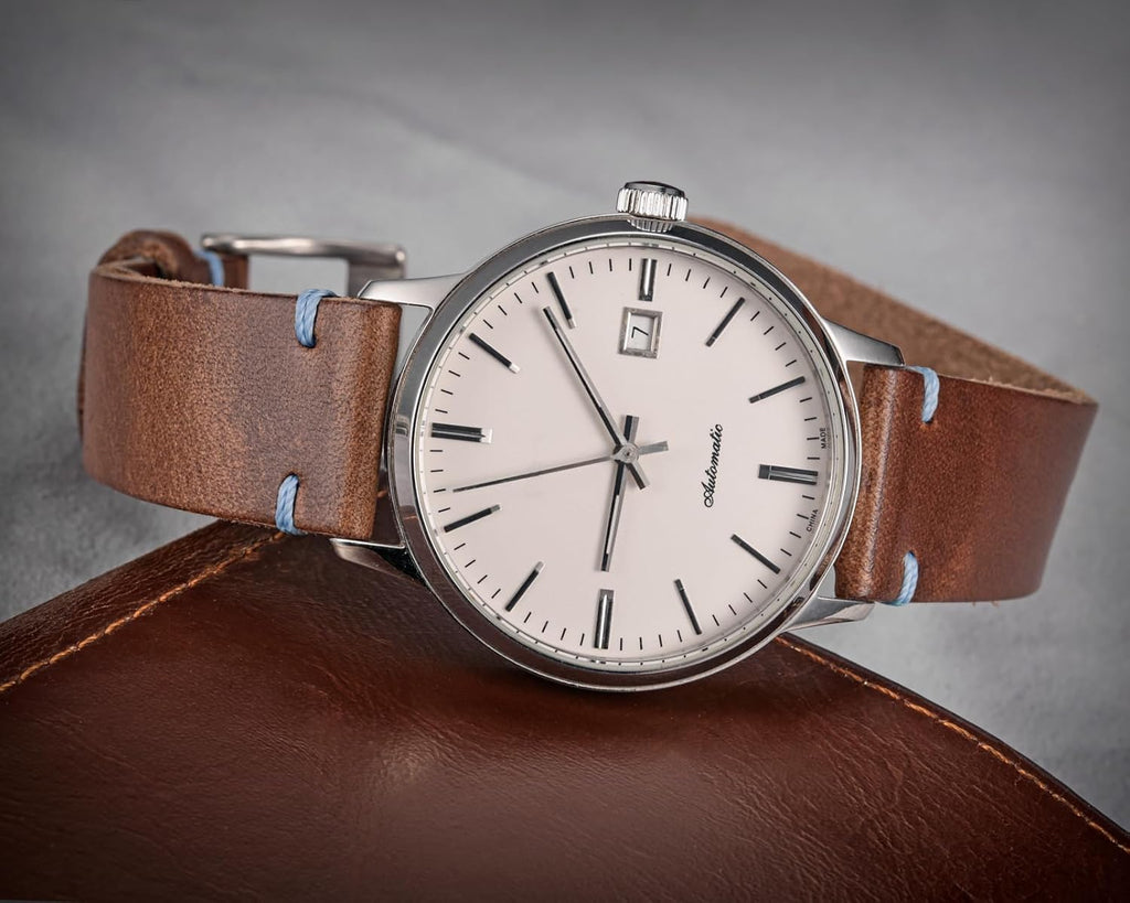 hemsut h Horween - Correas de reloj de cuero para hombre, correa de cuero de liberación rápida para reloj, envoltura de repuesto de 0.71 pulgadas, 0.78 pulgadas, 0.86 pulgadas