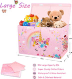 Gran Caja de Juguetes, Organizador de Almacenamiento Resistente para Niños, 25" x 13" x 16"
