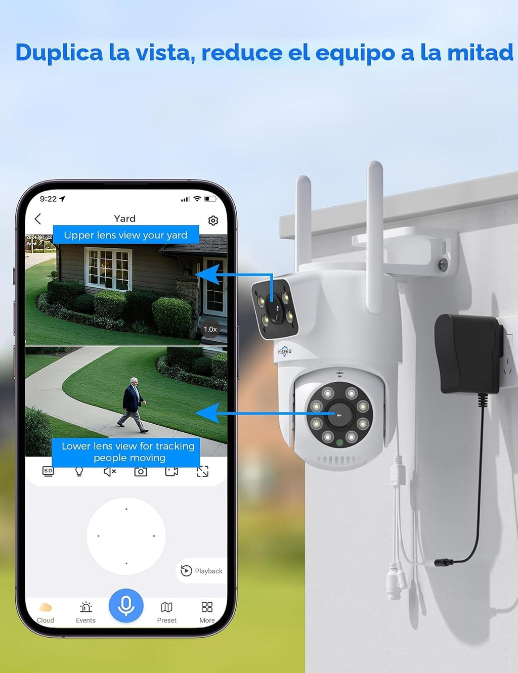 Hiseeu Cámaras de seguridad inalámbricas para exteriores, cámaras