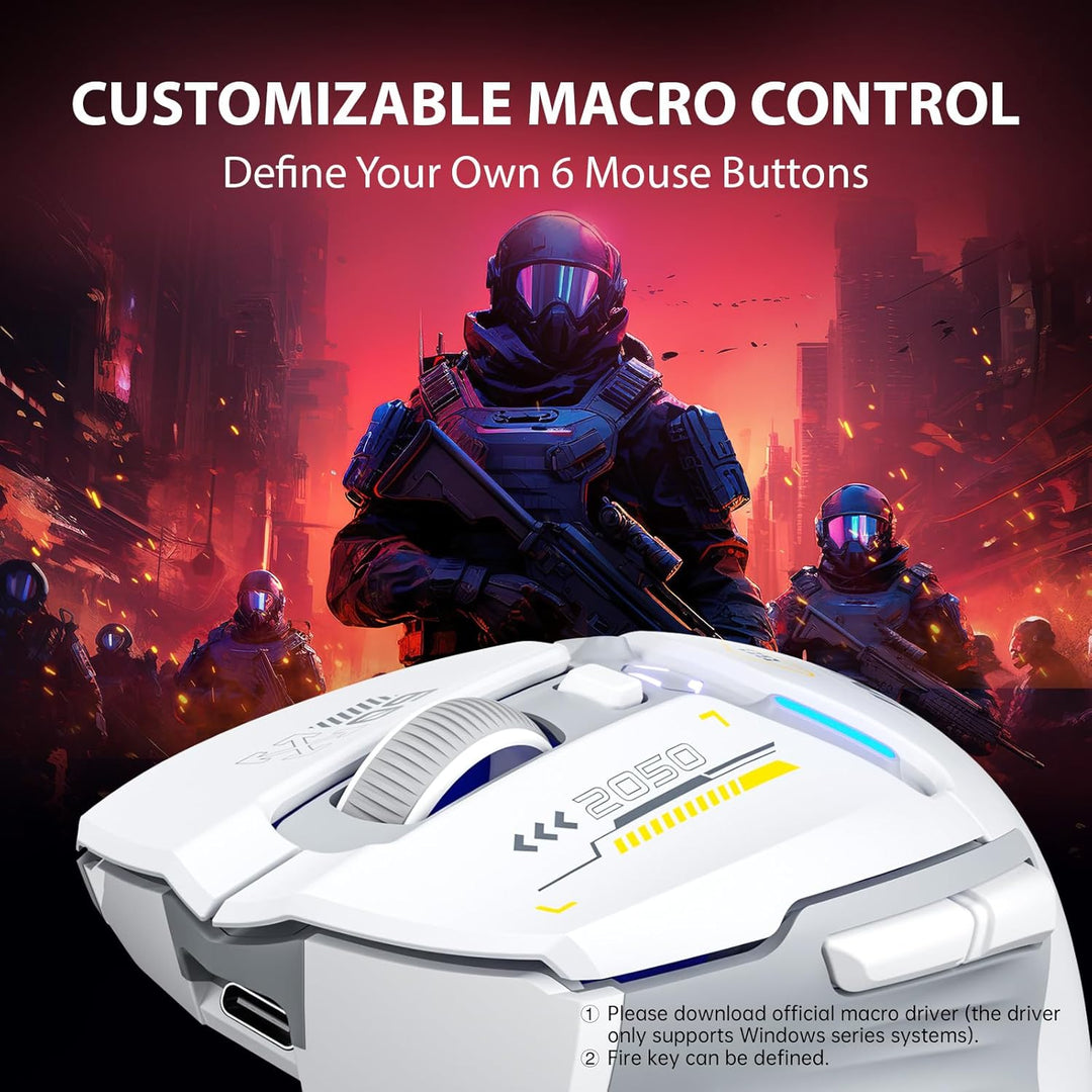 INPHIC IN9 Ratón inalámbrico para juegos, True Tri-Mode Bluetooth\/...