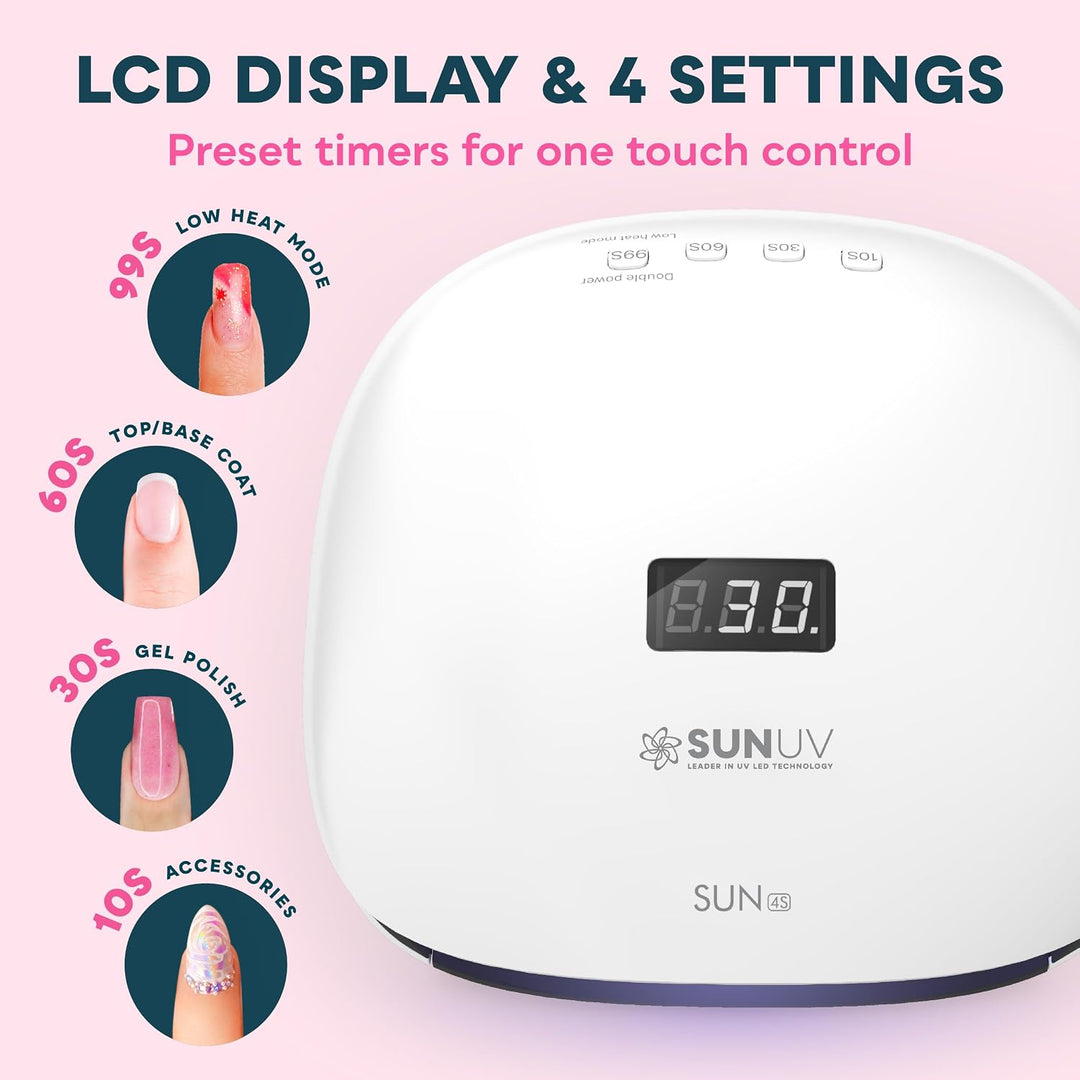 SUNUV Lámpara de uñas UV LED, luz UV para esmalte de uñas de gel co...