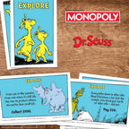 Monopoly: Dr. Seuss | Compra y vende libros | Juego clásico coleccionable de monopolio con tablero de juego personalizado y obras de arte | Juego y mercancía con licencia oficial