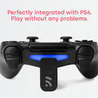 4 - Cargador inalámbrico para controlador PlayStation 4, batería portátil para DualShock 4, jugar mientras se carga, +12 horas de duración de la batería, accesorio PS4