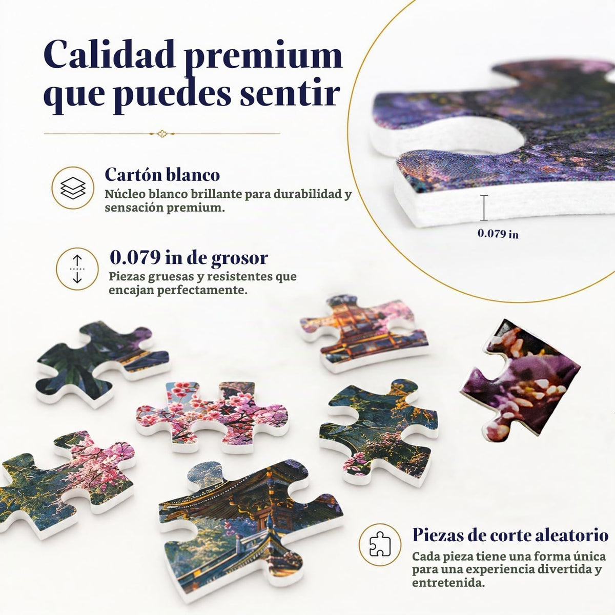 Rompecabezas para adultos, 1000 piezas, flor de cerezo, 28 x 20