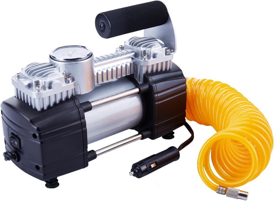 TIREWELL inflador de neumáticos 12V - bomba de doble cilindro resis...