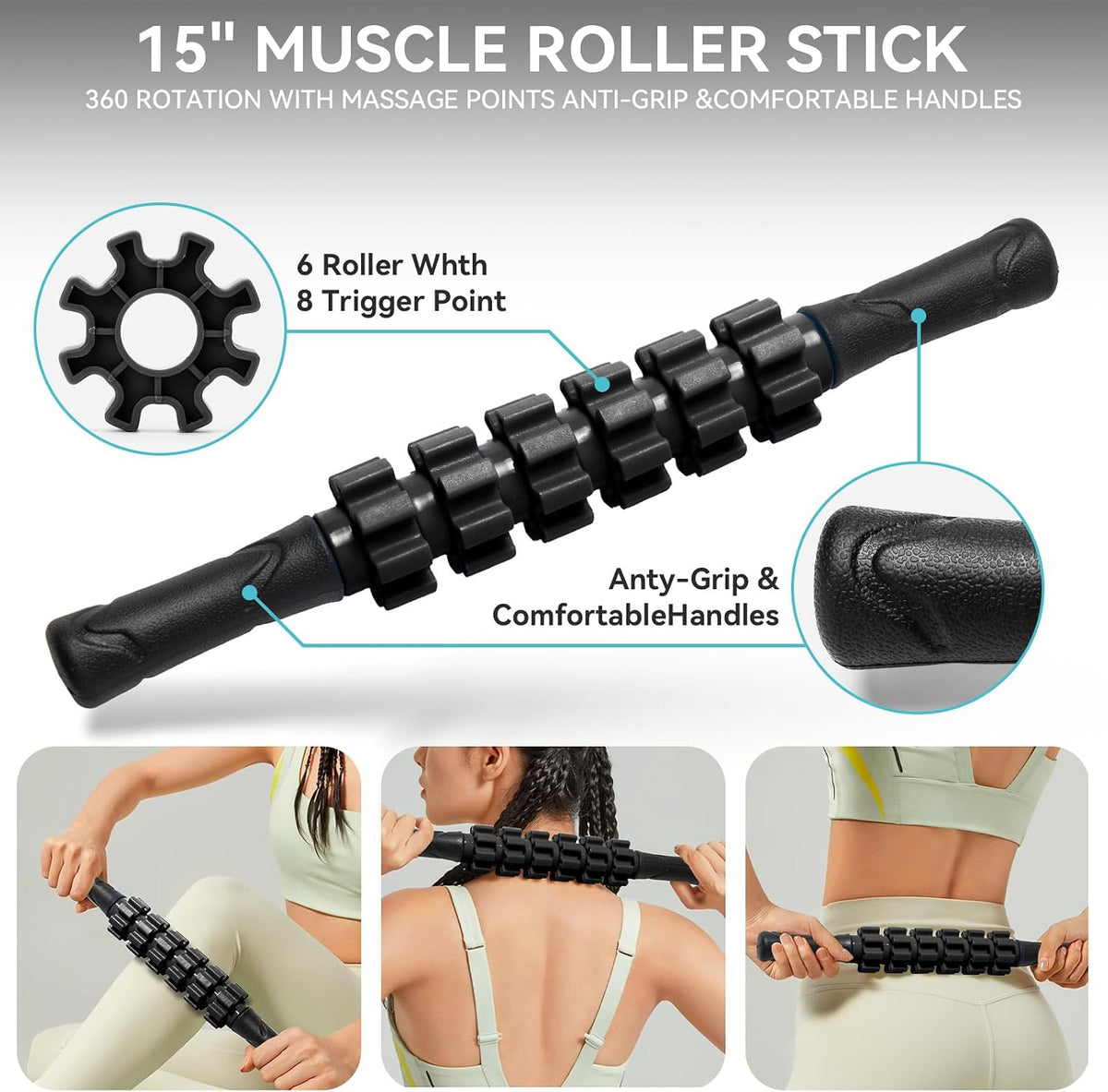 Juego de rodillos de espuma 5 en 1 Masaje muscular de tejido