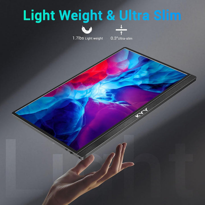 KYY Monitor portátil de 15.6 pulgadas FHD 1080P USB C HDMI Monitor...