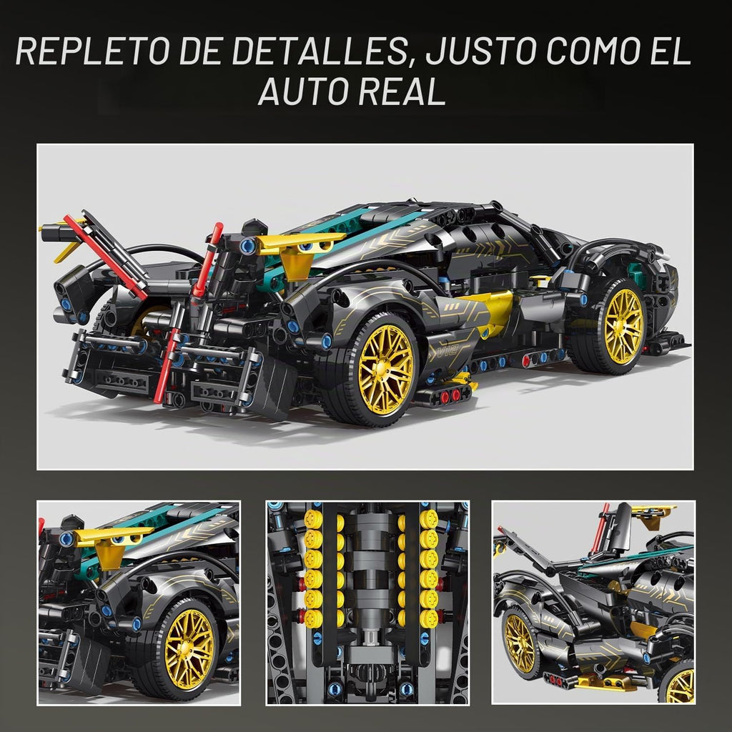 JSINMA Technic Sports Car Building Blocks Juguetes para niños o adultos Kits 1:14 MOC Lambo V12 Juego de construcción Speed Champions Racing Modelo de vehículo para niños de 10, 12 y 14 años (1012 piezas)
