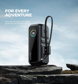 Dexnor Cargador portátil 3 en 1, banco de energía de 15,000 mAh 65...