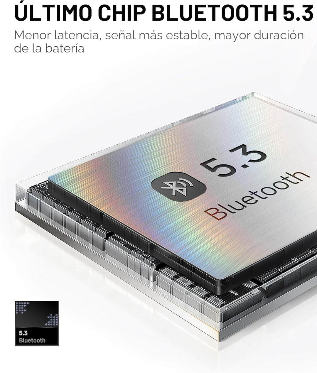 Picun Auriculares Bluetooth B8 sobre la oreja, tiempo de reproducci...