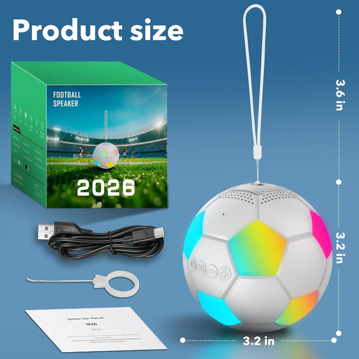 RZLCCL Altavoz en forma de pelota de fútbol, altavoz inalámbrico po...