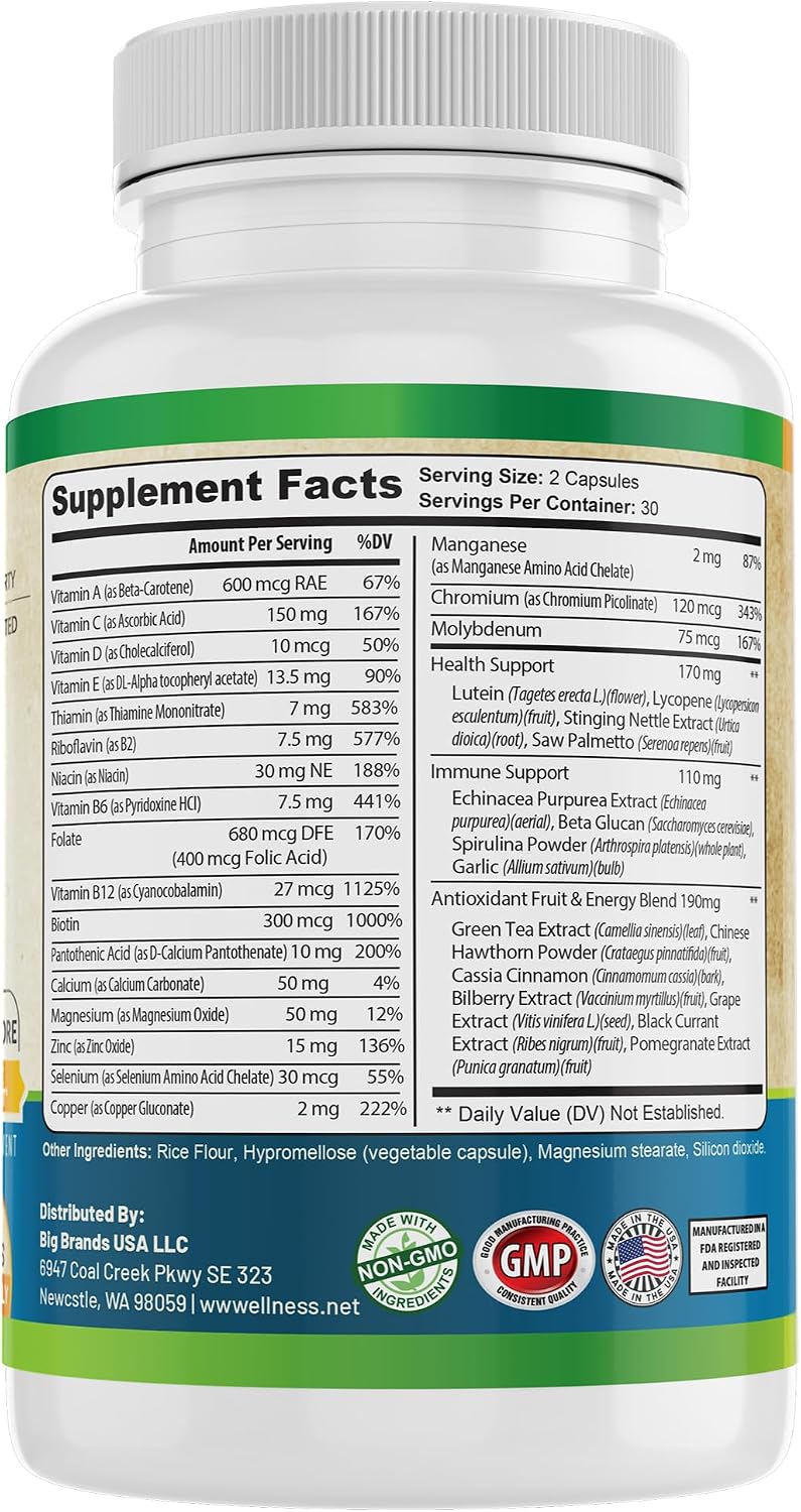 Whole World Wellness Suplemento multimineral multivitamínico diario...