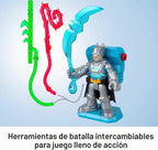 Fisher-Price Imaginext DC Super Friends Juguetes Preescolares Batman Battle Multipack Juego de 9 Figuras con Mochila Iluminada para Niños de 3+ Años