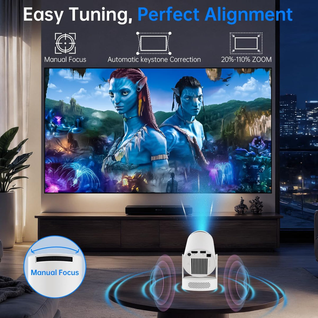 Xorytin Proyector con WiFi y Bluetooth, mini proyector con aplicaci...