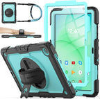 SEYMAC stock Funda para Samsung Galaxy Tab A11+ Plus/A9+ Plus de 11 pulgadas, funda de protección contra caídas de cuerpo completo con protector de pantalla y soporte para lápiz [correa de mano