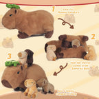 Peluche de Capibara 5 en 1, 14.2 Pulgadas Animal de Peluche Capibar...