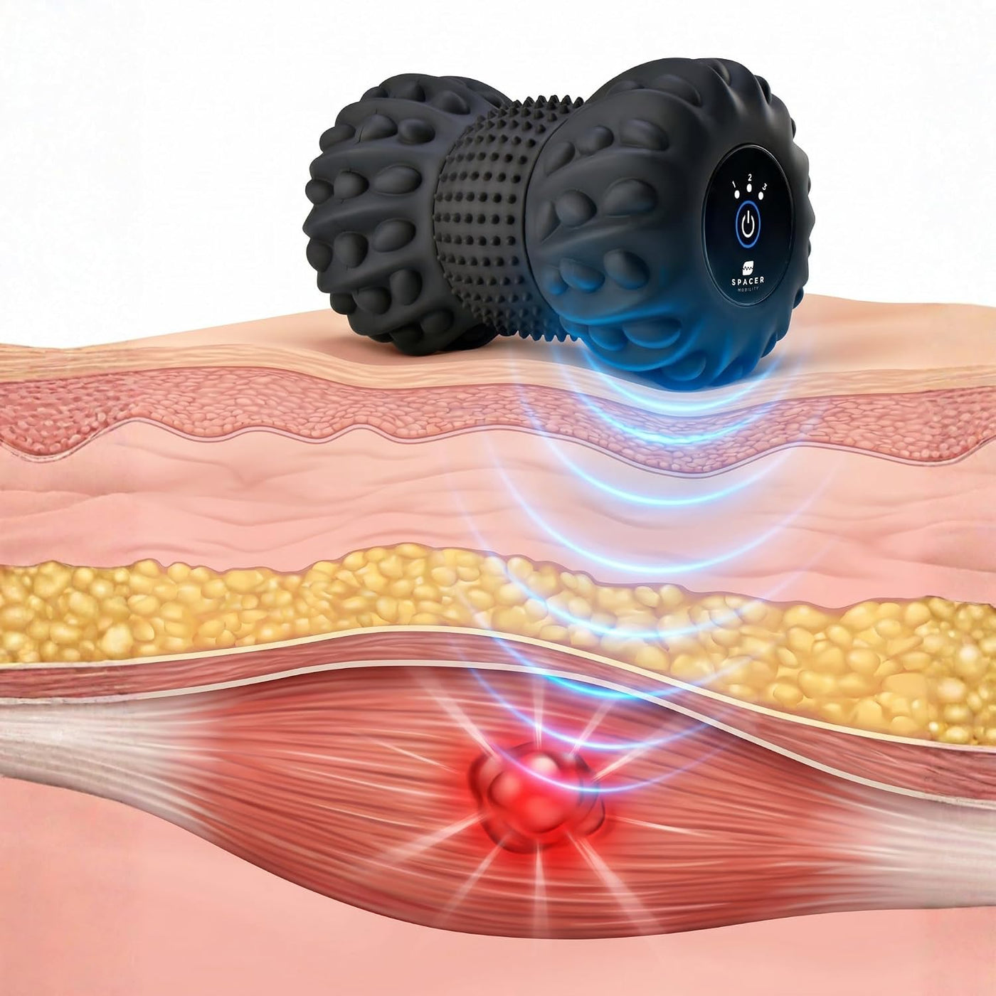 Spacer Mobility Rockpoint - Herramienta de masaje vibratorio de tej...