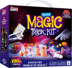JOVA Klever Kits 180+ Magic Set - My First Magic Trick Kit- Increíble juguete de mago con lecciones de video paso a paso, para niños mayores de 6 años, trucos fáciles de varita y tarjetas de ilusión
