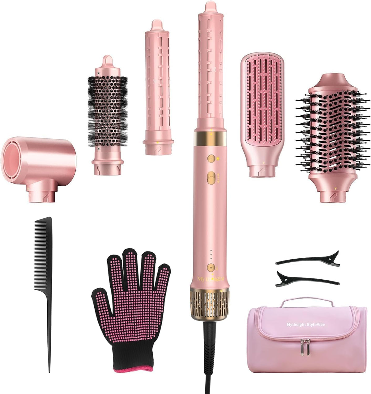 Mythsight StyleVibe 6 en 1 Air Styler con Secador de Pelo y Rizador Automático Enrollado Izq/Der