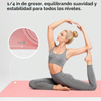 Tapete de yoga extra ancho de 72 x 32 pulgadas, tapete de ejercicio antideslizante de TPE para entrenamiento en casa, tapete de yoga grande de alta densidad de 0.236 pulgadas para hombres y